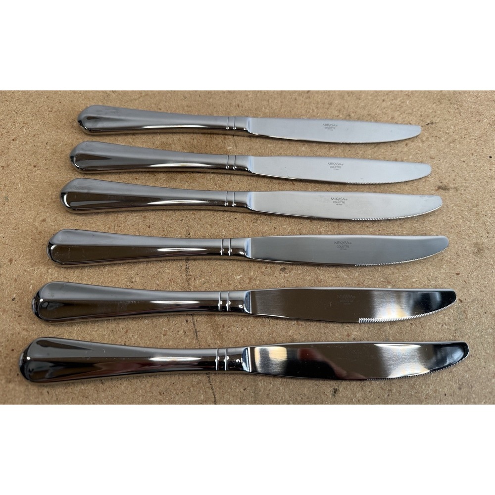Lot of 6 MIKASA Colette Butter Knives
